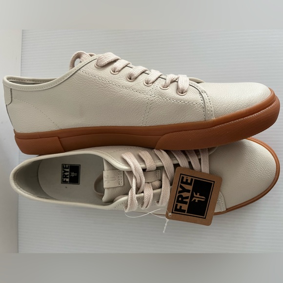 Frye Gia Low Lace Genuine Soft Leather Upper Sneakers sz 9.5M US - Picture 8 of 13